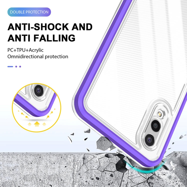 For Samsung Galaxy A02 Bright Series Clear Acrylic + PC+TPU Shockproof Case