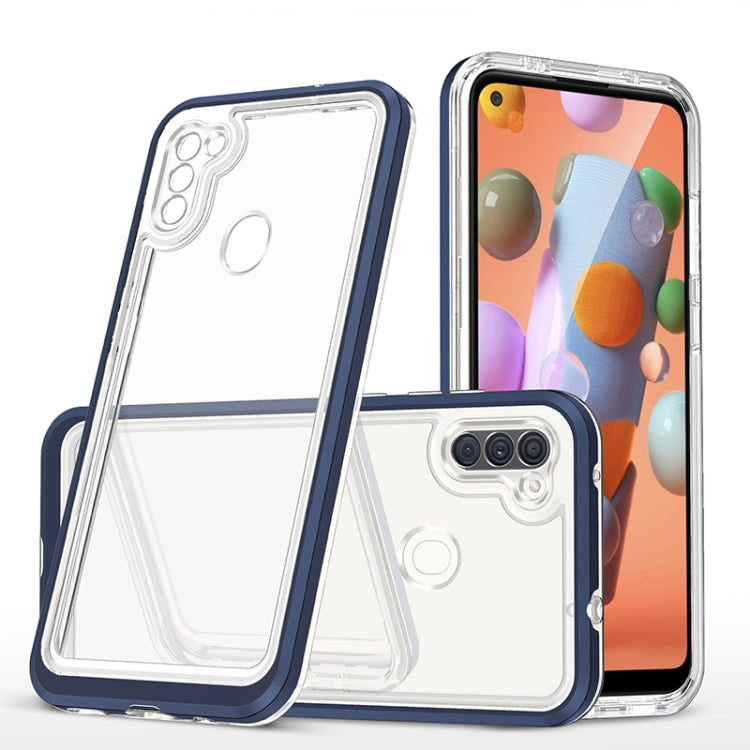 For Samsung Galaxy A11 Bright Series Clear Acrylic + PC+TPU Shockproof Case