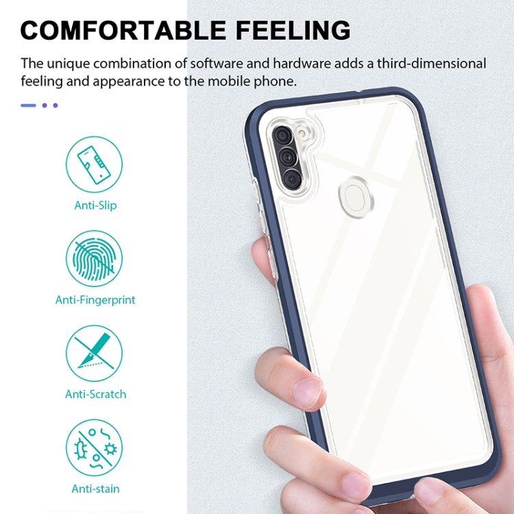 For Samsung Galaxy A11 Bright Series Clear Acrylic + PC+TPU Shockproof Case