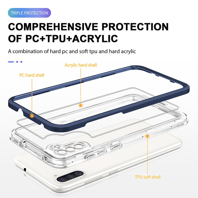 For Samsung Galaxy A11 Bright Series Clear Acrylic + PC+TPU Shockproof Case