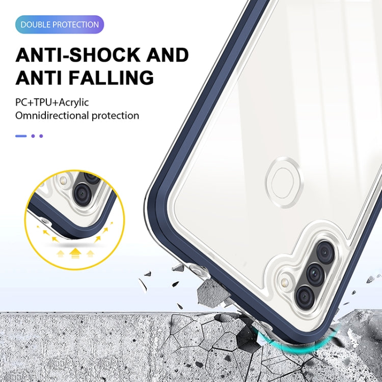 For Samsung Galaxy A11 Bright Series Clear Acrylic + PC+TPU Shockproof Case