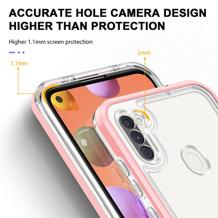 For Samsung Galaxy A11 Bright Series Clear Acrylic + PC+TPU Shockproof Case