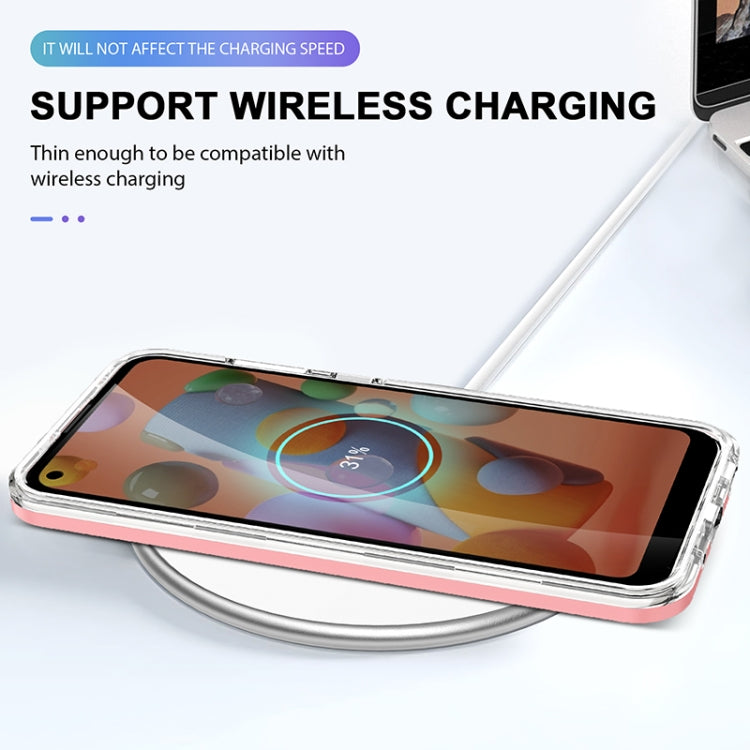 For Samsung Galaxy A11 Bright Series Clear Acrylic + PC+TPU Shockproof Case