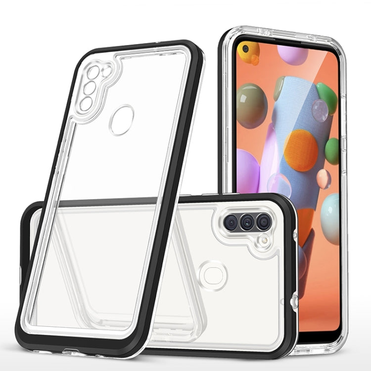 For Samsung Galaxy A11 Bright Series Clear Acrylic + PC+TPU Shockproof Case