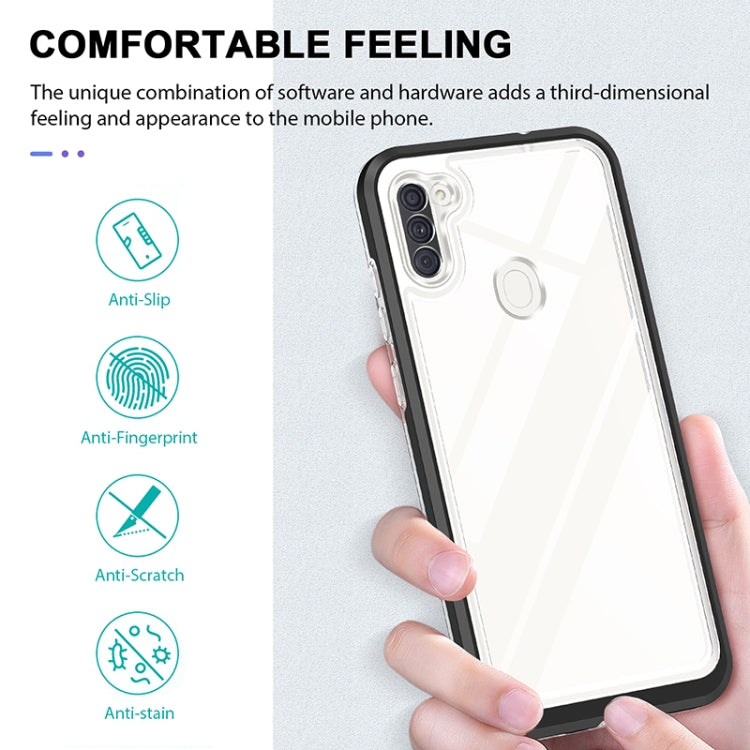 For Samsung Galaxy A11 Bright Series Clear Acrylic + PC+TPU Shockproof Case