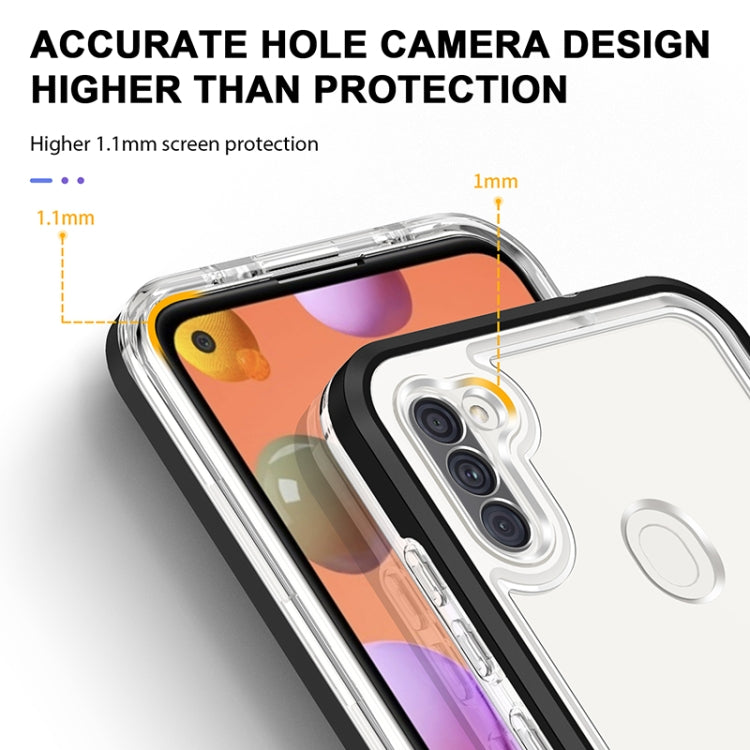 For Samsung Galaxy A11 Bright Series Clear Acrylic + PC+TPU Shockproof Case