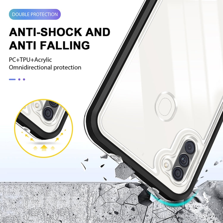 For Samsung Galaxy A11 Bright Series Clear Acrylic + PC+TPU Shockproof Case