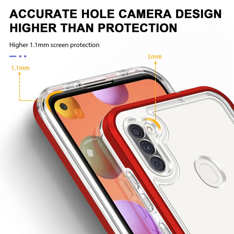 For Samsung Galaxy A11 Bright Series Clear Acrylic + PC+TPU Shockproof Case