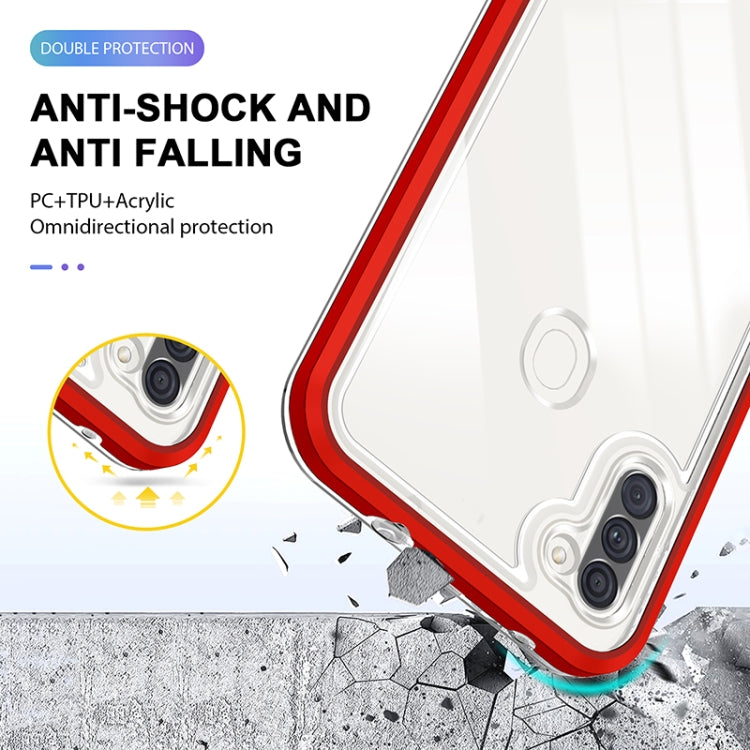 For Samsung Galaxy A11 Bright Series Clear Acrylic + PC+TPU Shockproof Case