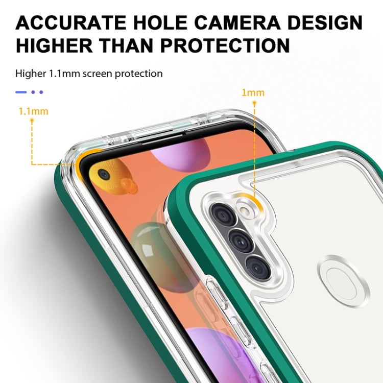 For Samsung Galaxy A11 Bright Series Clear Acrylic + PC+TPU Shockproof Case