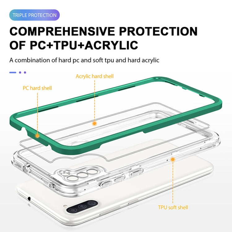 For Samsung Galaxy A11 Bright Series Clear Acrylic + PC+TPU Shockproof Case