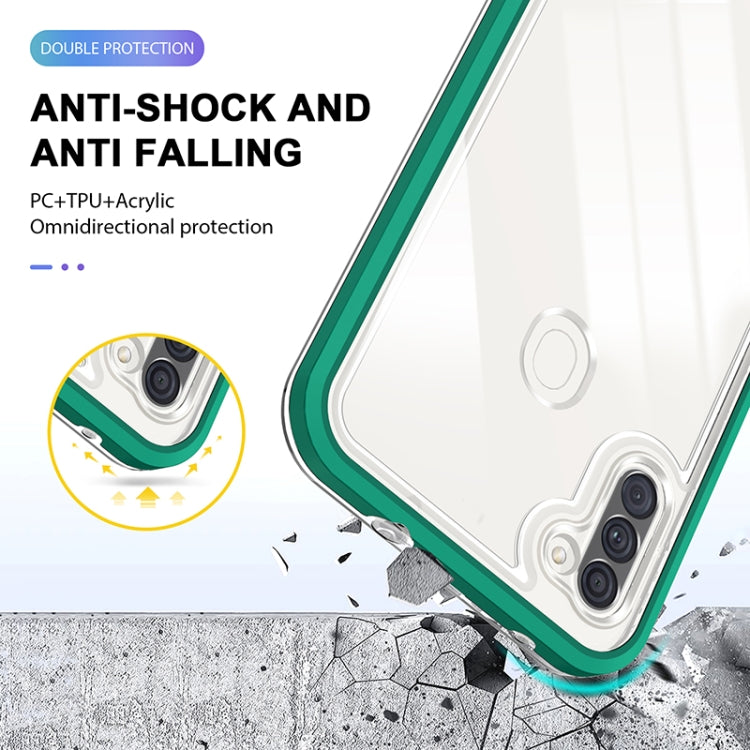 For Samsung Galaxy A11 Bright Series Clear Acrylic + PC+TPU Shockproof Case