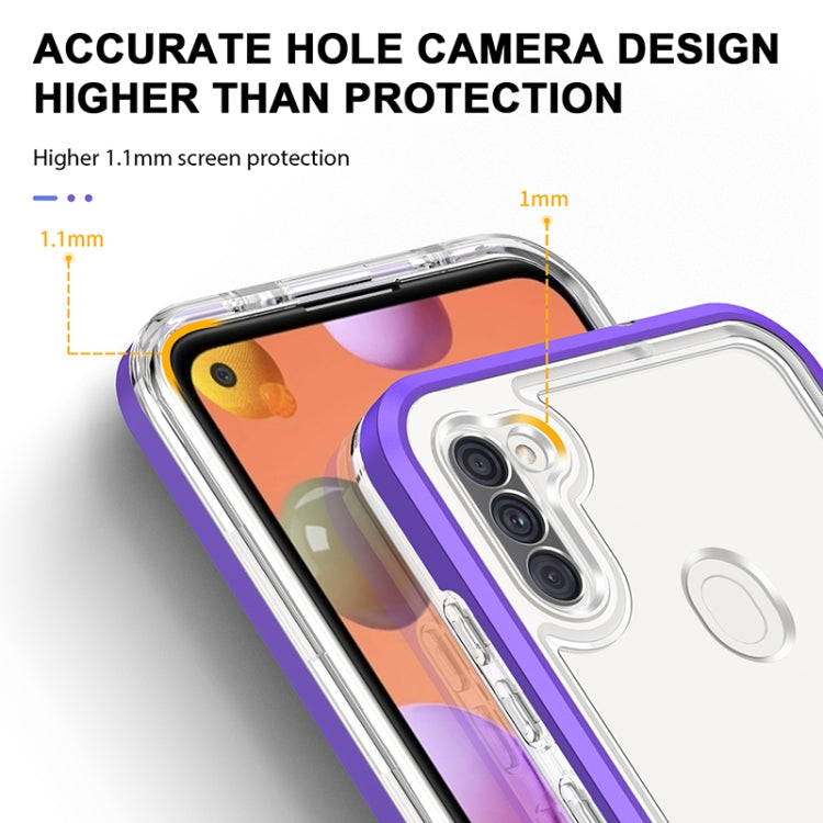 For Samsung Galaxy A11 Bright Series Clear Acrylic + PC+TPU Shockproof Case