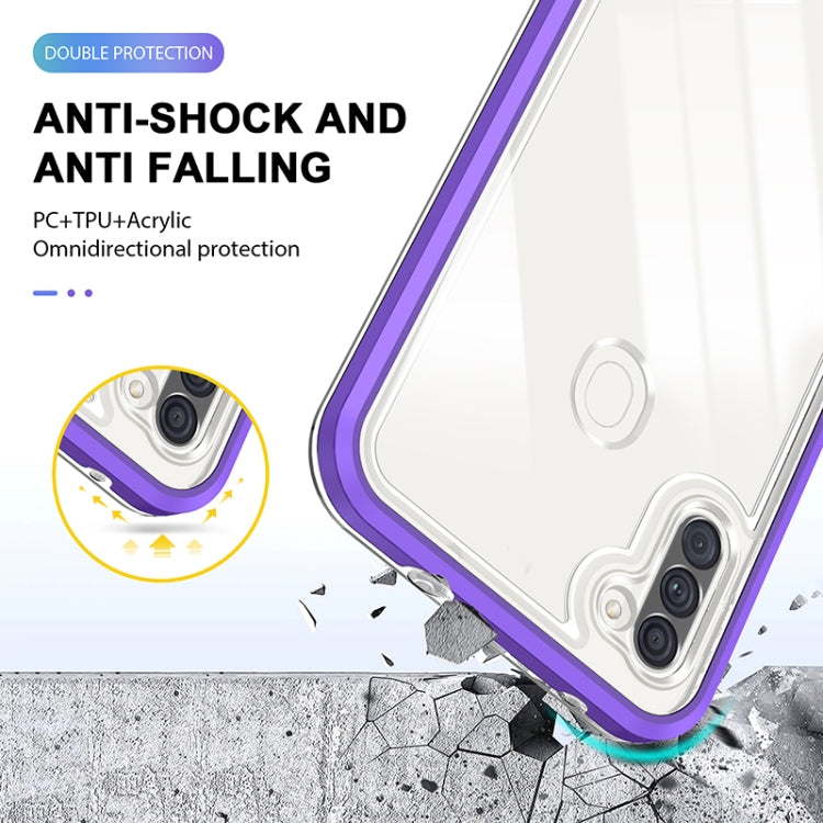 For Samsung Galaxy A11 Bright Series Clear Acrylic + PC+TPU Shockproof Case