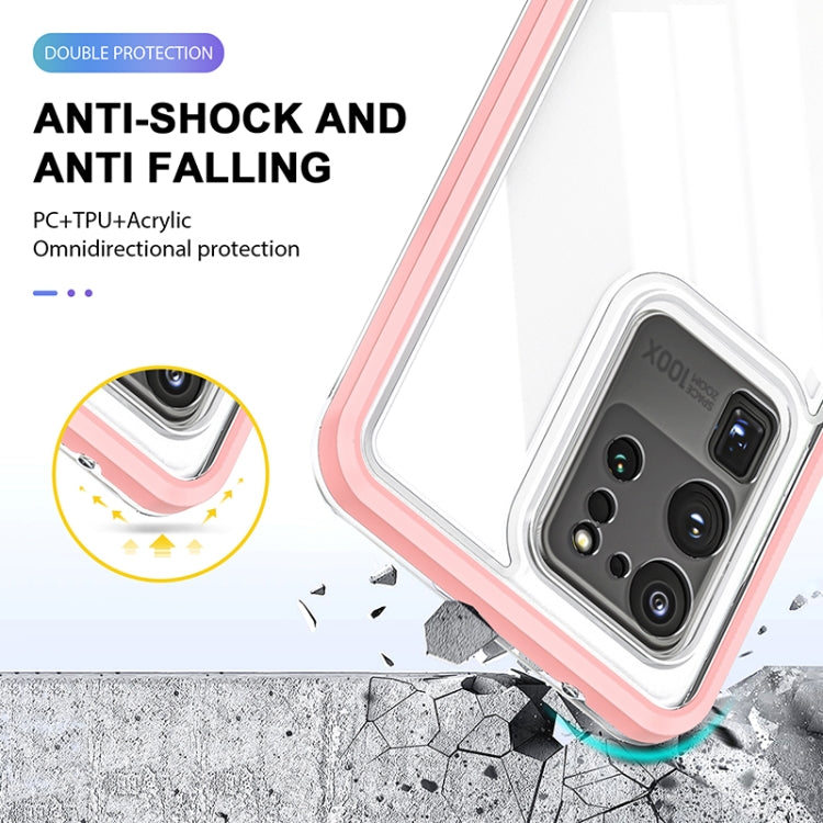 For Samsung Galaxy S20+ Bright Series Clear Acrylic + PC+TPU Shockproof Case