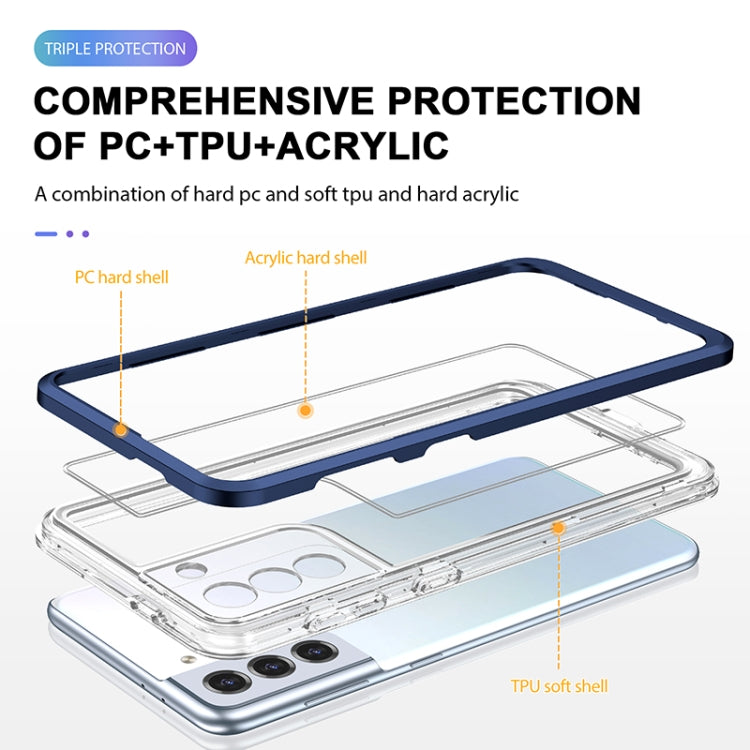 For Samsung Galaxy S21 5G Bright Series Clear Acrylic + PC+TPU Shockproof Case