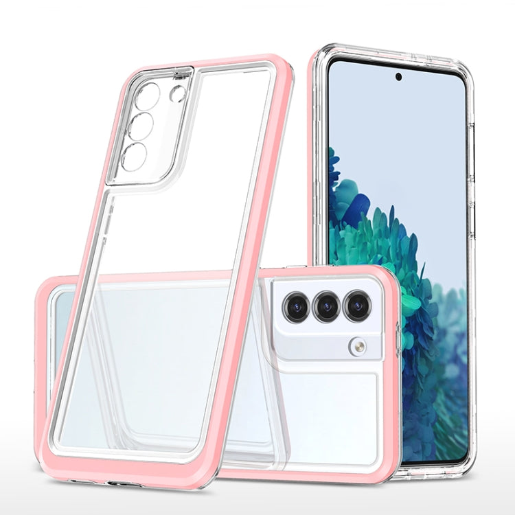 For Samsung Galaxy S21 5G Bright Series Clear Acrylic + PC+TPU Shockproof Case