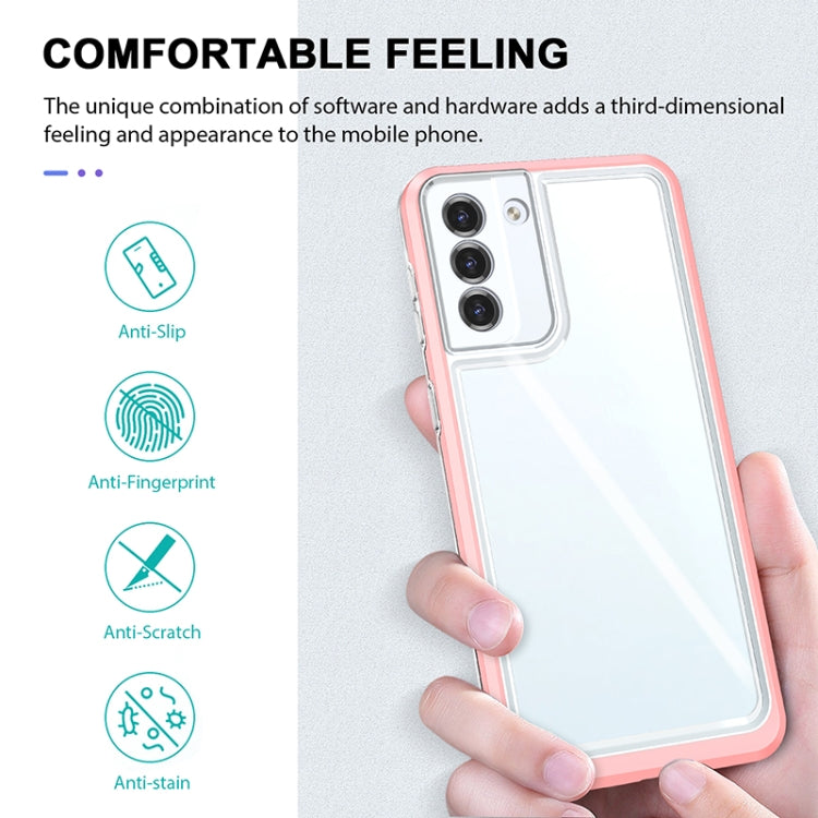 For Samsung Galaxy S21 5G Bright Series Clear Acrylic + PC+TPU Shockproof Case