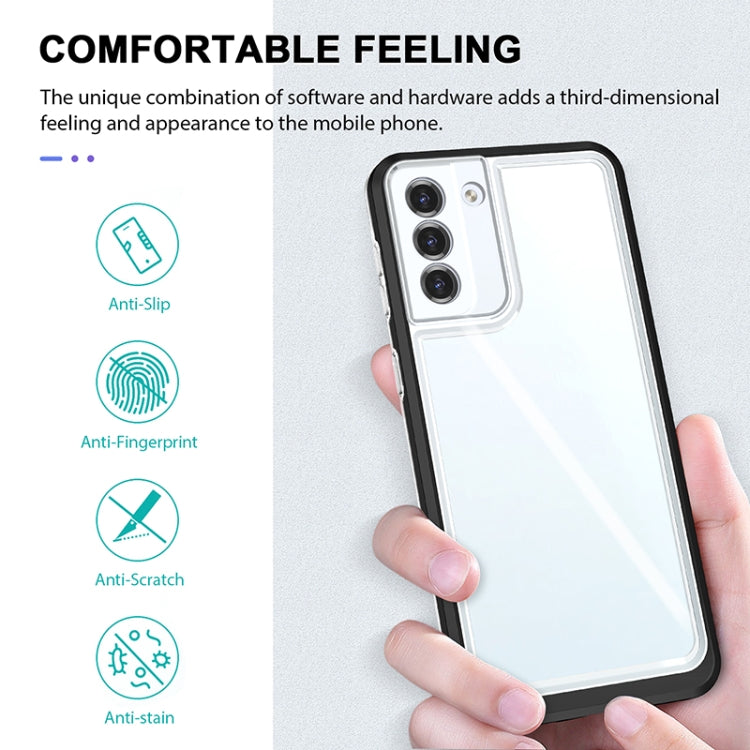 For Samsung Galaxy S21 5G Bright Series Clear Acrylic + PC+TPU Shockproof Case