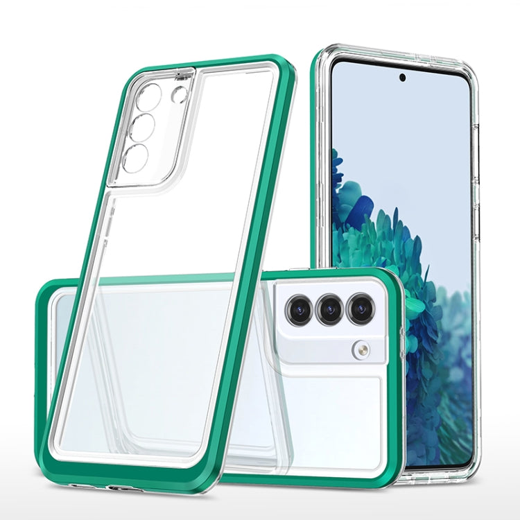 For Samsung Galaxy S21 5G Bright Series Clear Acrylic + PC+TPU Shockproof Case