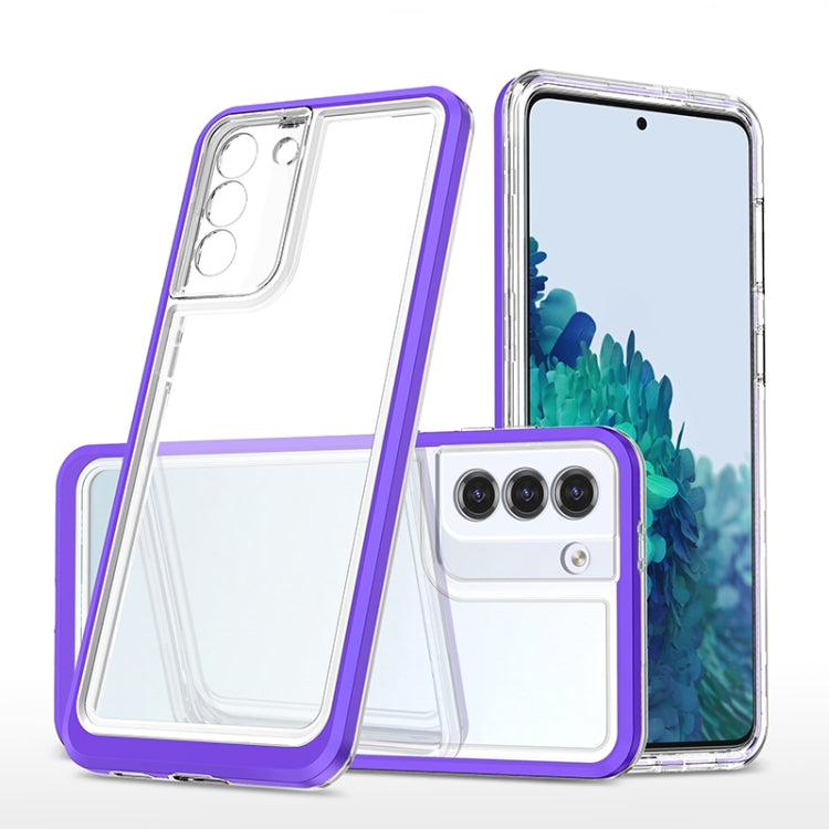 For Samsung Galaxy S21 5G Bright Series Clear Acrylic + PC+TPU Shockproof Case