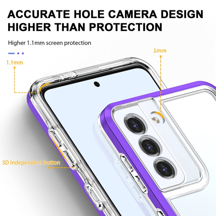 For Samsung Galaxy S21 5G Bright Series Clear Acrylic + PC+TPU Shockproof Case
