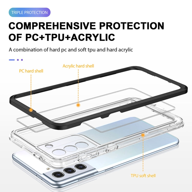 For Samsung Galaxy S21+ 5G Bright Series Clear Acrylic + PC+TPU Shockproof Case