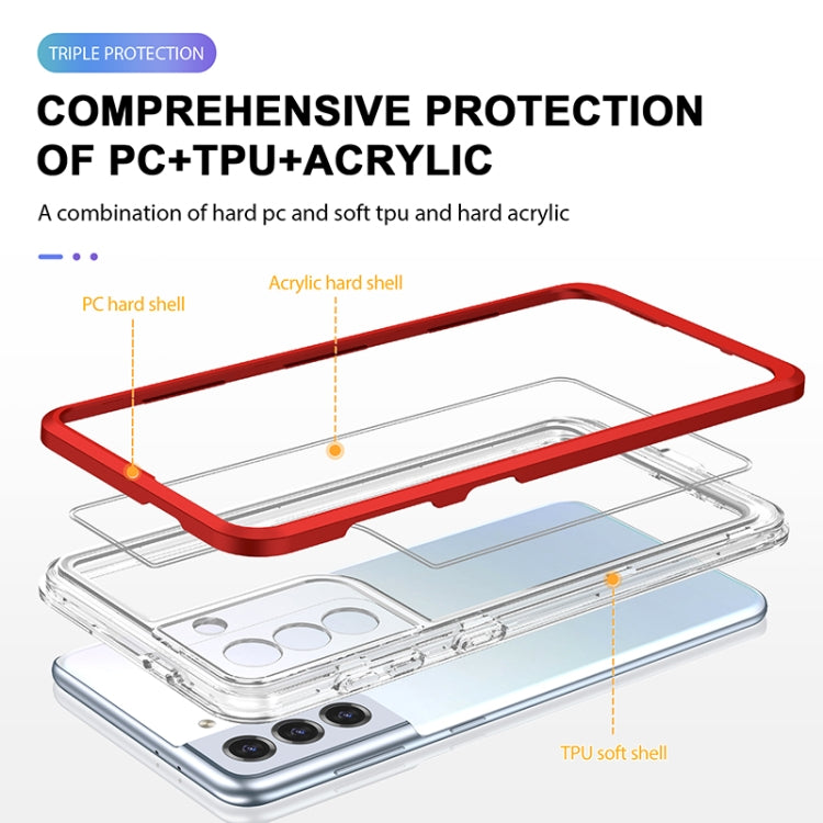 For Samsung Galaxy S21+ 5G Bright Series Clear Acrylic + PC+TPU Shockproof Case