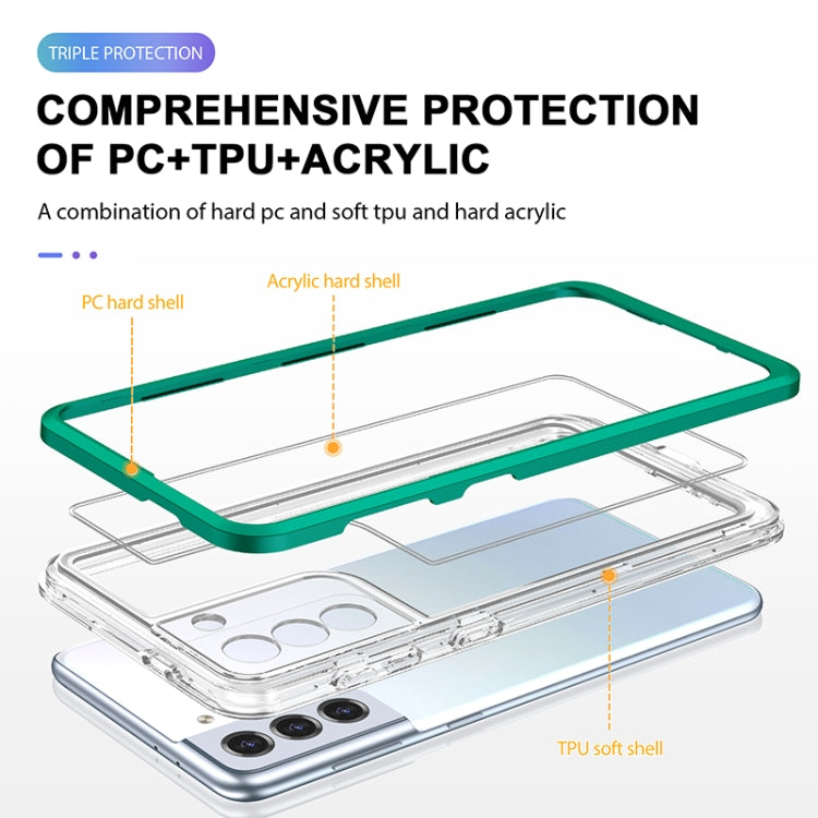 For Samsung Galaxy S21+ 5G Bright Series Clear Acrylic + PC+TPU Shockproof Case