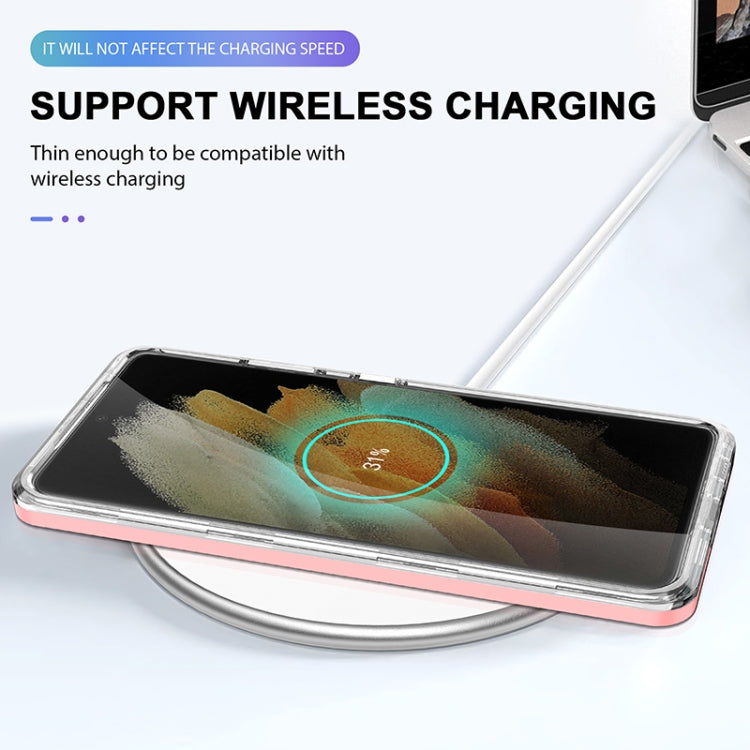 For Samsung Galaxy S21 Ultra 5G Bright Series Clear Acrylic + PC+TPU Shockproof Case