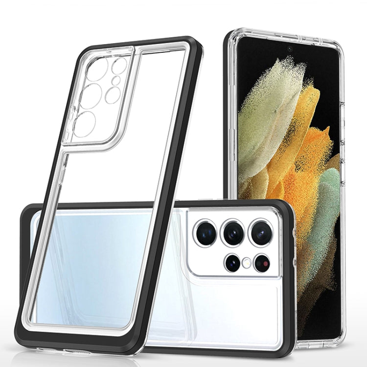 For Samsung Galaxy S21 Ultra 5G Bright Series Clear Acrylic + PC+TPU Shockproof Case