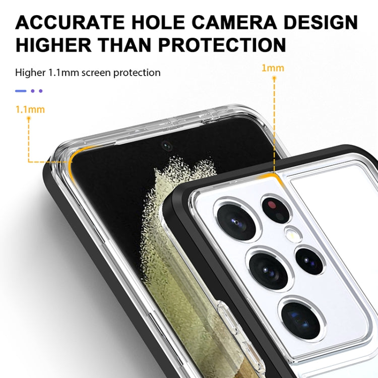For Samsung Galaxy S21 Ultra 5G Bright Series Clear Acrylic + PC+TPU Shockproof Case