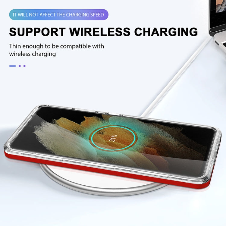 For Samsung Galaxy S21 Ultra 5G Bright Series Clear Acrylic + PC+TPU Shockproof Case