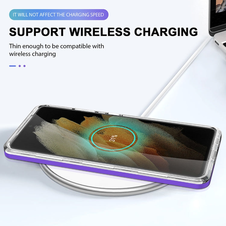 For Samsung Galaxy S21 Ultra 5G Bright Series Clear Acrylic + PC+TPU Shockproof Case