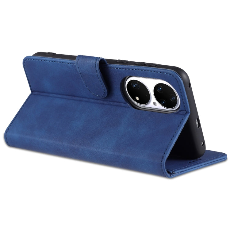 For Huawei P50 AZNS Skin Feel Calf Texture Horizontal Flip Leather Case with Card Slots & Holder & Wallet