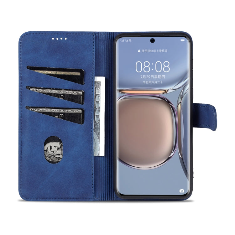 For Huawei P50 AZNS Skin Feel Calf Texture Horizontal Flip Leather Case with Card Slots & Holder & Wallet