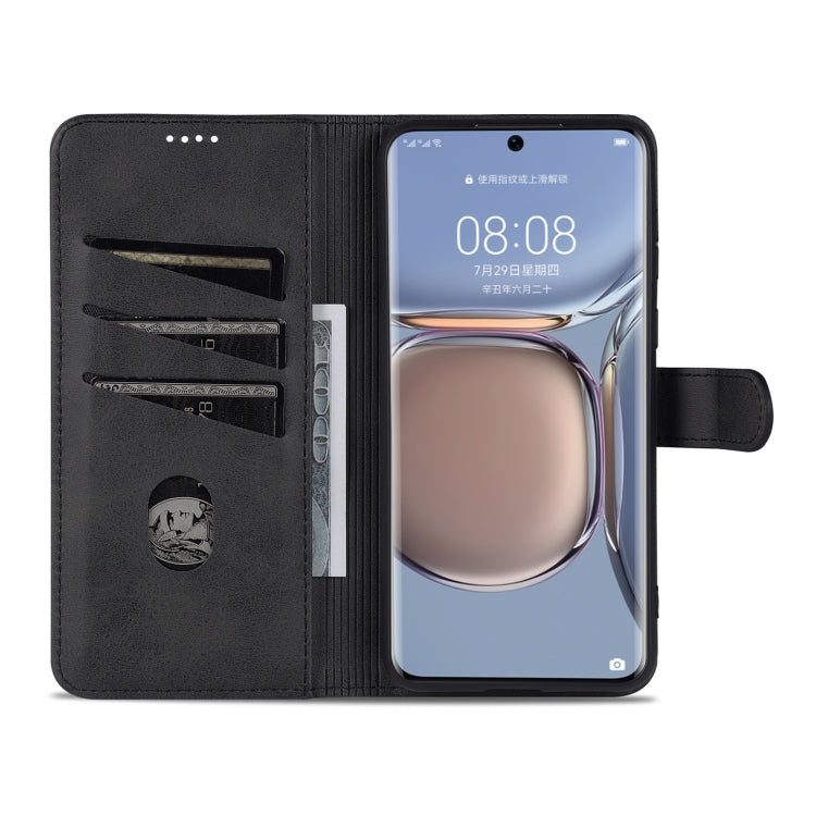 For Huawei P50 AZNS Skin Feel Calf Texture Horizontal Flip Leather Case with Card Slots & Holder & Wallet