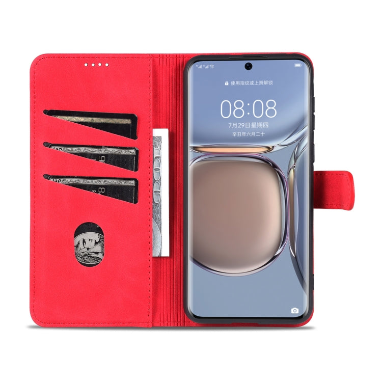 For Huawei P50 AZNS Skin Feel Calf Texture Horizontal Flip Leather Case with Card Slots & Holder & Wallet