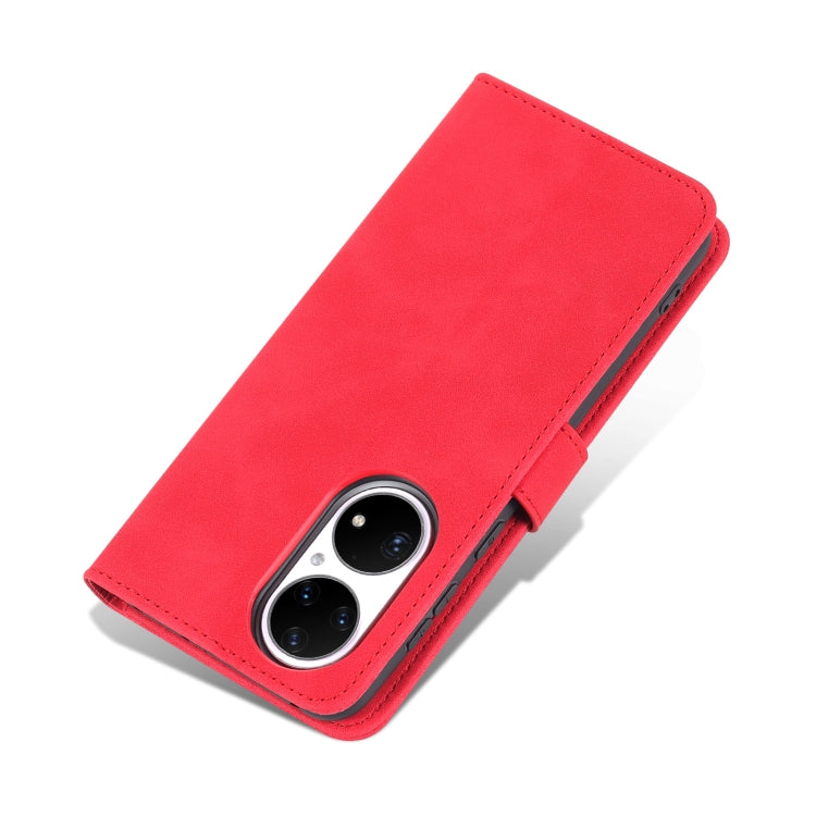 For Huawei P50 AZNS Skin Feel Calf Texture Horizontal Flip Leather Case with Card Slots & Holder & Wallet