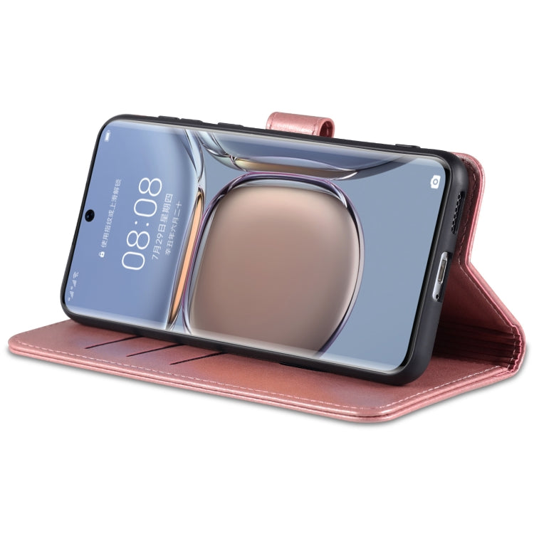 For Huawei P50 AZNS Skin Feel Calf Texture Horizontal Flip Leather Case with Card Slots & Holder & Wallet