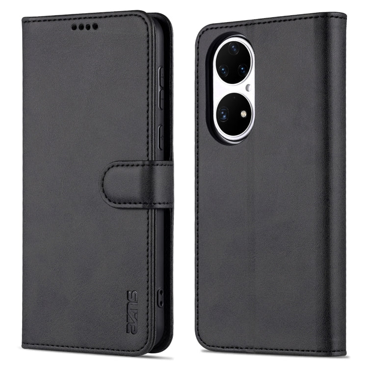 For Huawei P50 Pro AZNS Skin Feel Calf Texture Horizontal Flip Leather Case with Card Slots & Holder & Wallet