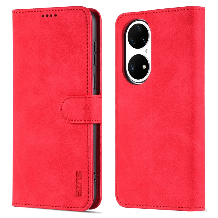 For Huawei P50 Pro AZNS Skin Feel Calf Texture Horizontal Flip Leather Case with Card Slots & Holder & Wallet