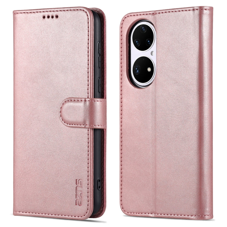 For Huawei P50 Pro AZNS Skin Feel Calf Texture Horizontal Flip Leather Case with Card Slots & Holder & Wallet