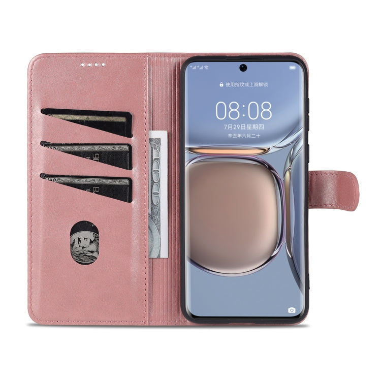 For Huawei P50 Pro AZNS Skin Feel Calf Texture Horizontal Flip Leather Case with Card Slots & Holder & Wallet