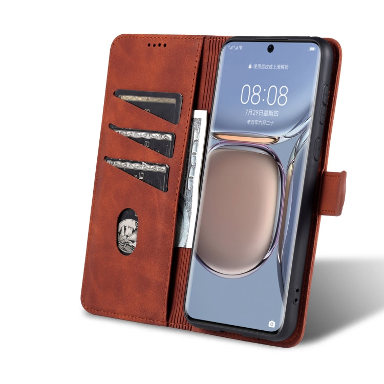 For Huawei P50 Pro AZNS Skin Feel Calf Texture Horizontal Flip Leather Case with Card Slots & Holder & Wallet