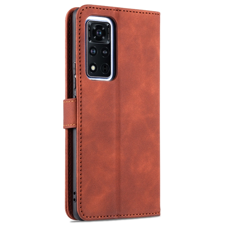For Honor V40 AZNS Skin Feel Calf Texture Horizontal Flip Leather Case with Card Slots & Holder & Wallet