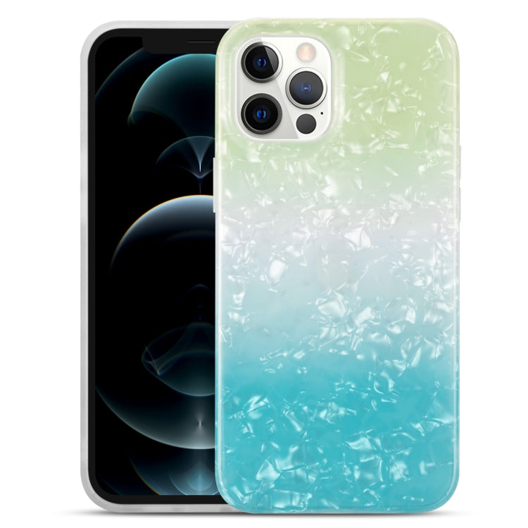 For iPhone 13 mini Gradient Color Shell Texture IMD TPU Shockproof Case