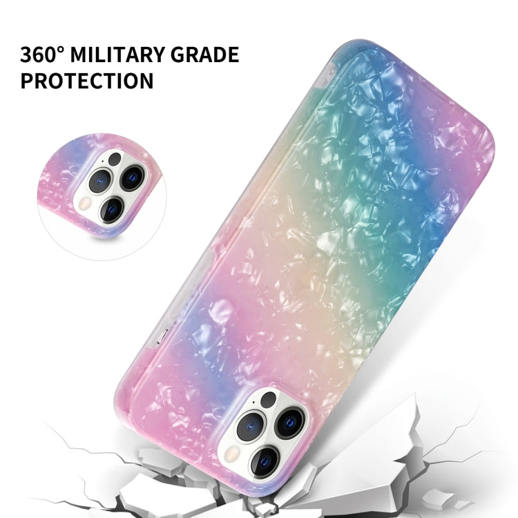 For iPhone 13 mini Gradient Color Shell Texture IMD TPU Shockproof Case