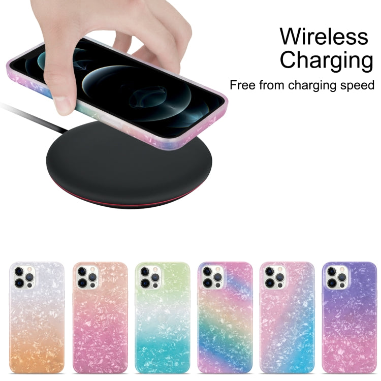 For iPhone 13 mini Gradient Color Shell Texture IMD TPU Shockproof Case