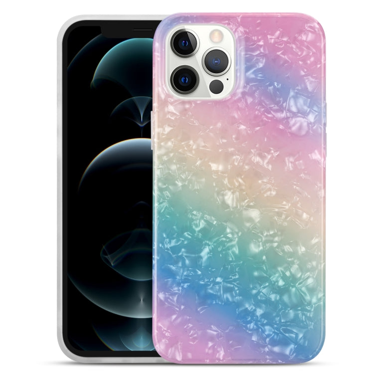 For iPhone 12 mini Gradient Color Shell Texture IMD TPU Shockproof Case